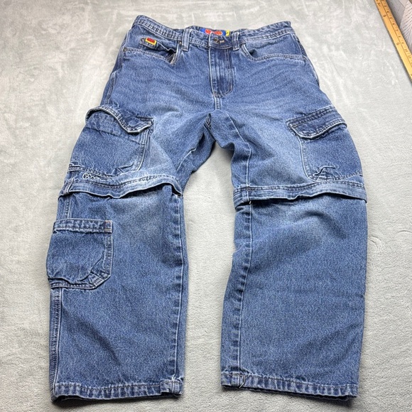 Empyre Other - Empyre Blue Zip Off Cargo Denim Skate Jeans Size 30